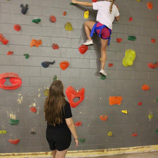 Rock wall climbing